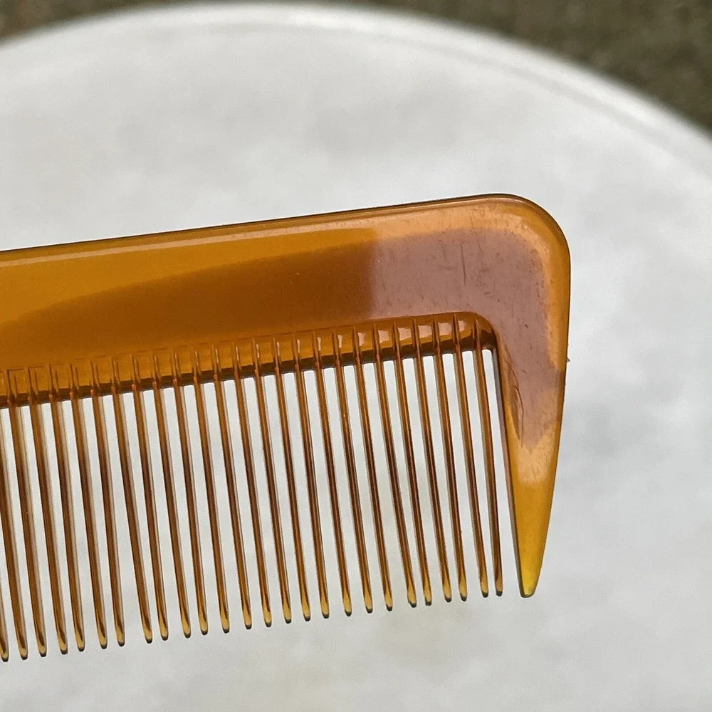 Vintage Comb Goody USA Faux Tortoise Shell‎ Brown Hair Styling Hong Kong Lot X 2